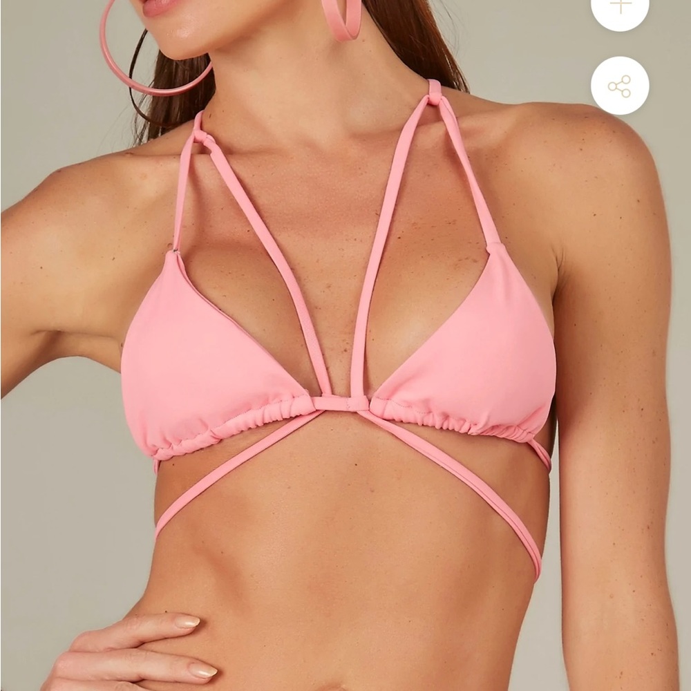 Pink bikini top